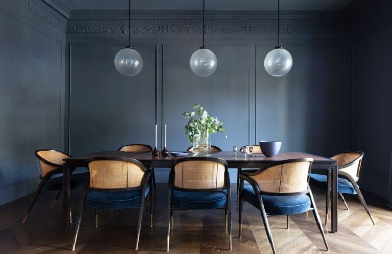 Blue-themed Modern Dining Table